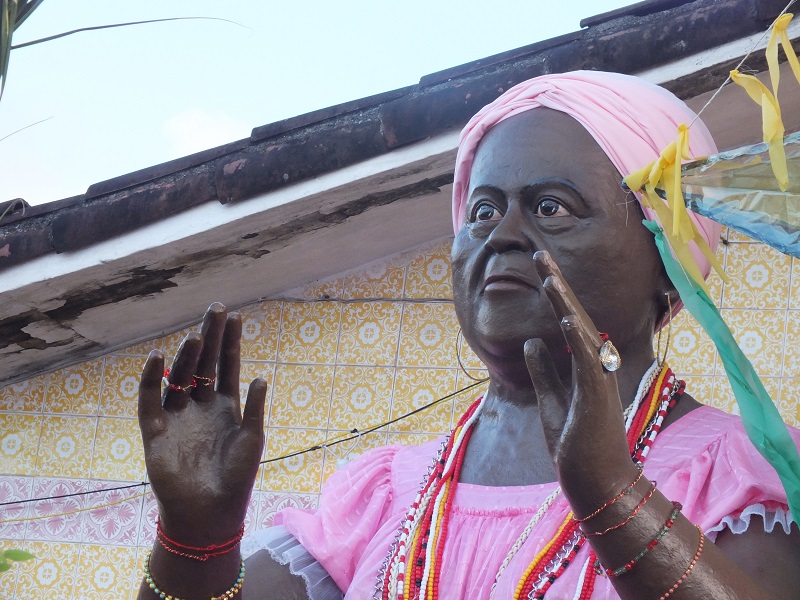 Coco festival at the terreiro de Xambá in Olinda, July 2014, figur/representation of Mãe Biu